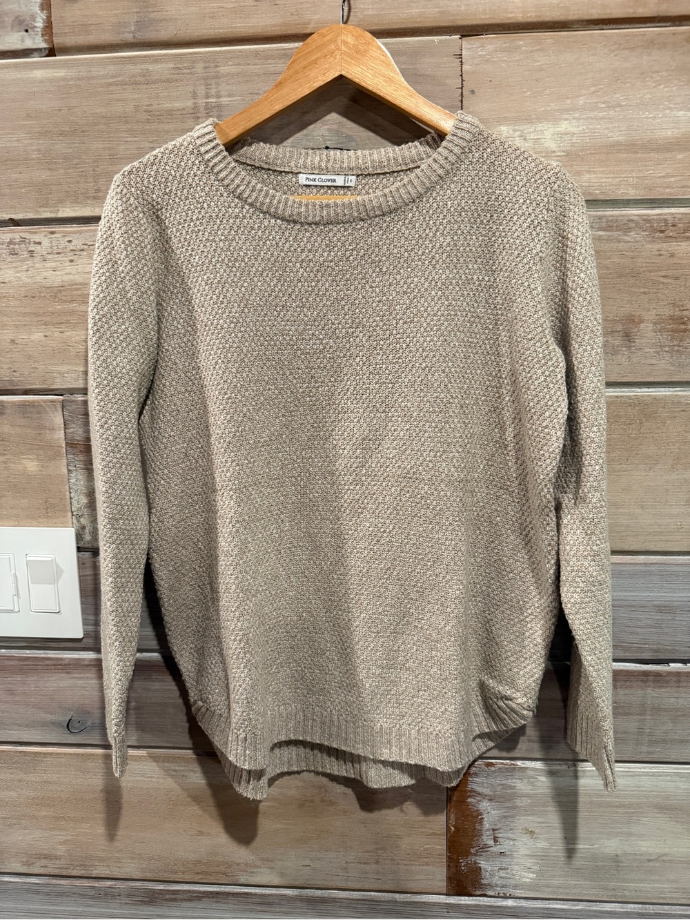 Pink Clover Nickole Textured Sweater Size Medium